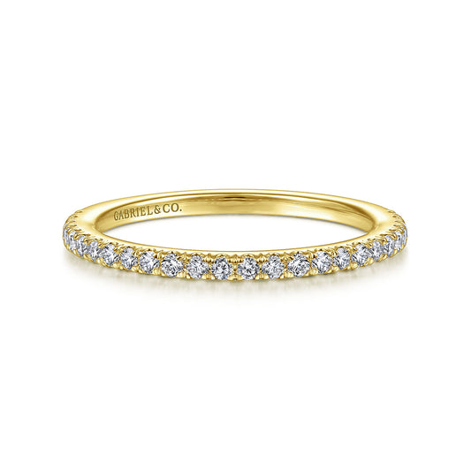 14K Yellow Gold Diamond Matching Wedding Band