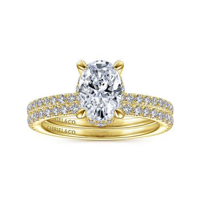 14K Yellow Gold Diamond Matching Wedding Band