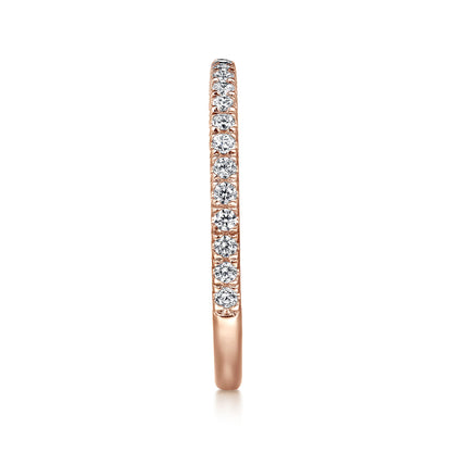 14K Rose Gold Diamond Matching Wedding Band