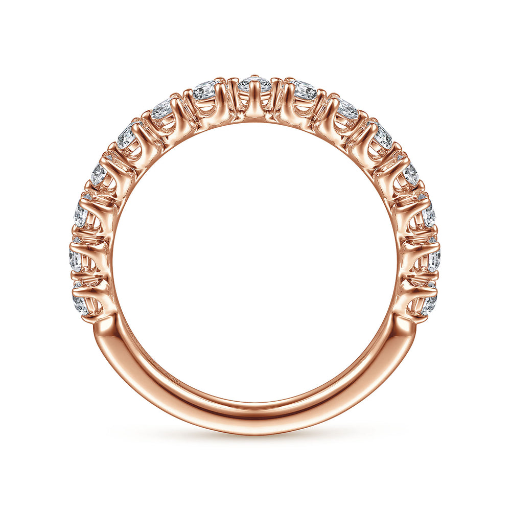 14K Rose Gold Diamond Matching Wedding Band