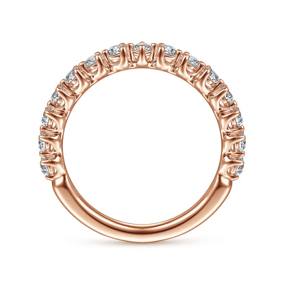 14K Rose Gold Diamond Matching Wedding Band