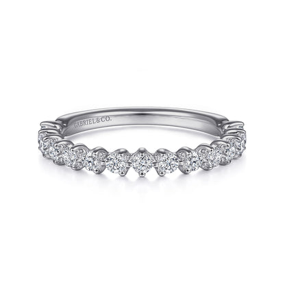 14K White Gold Diamond Matching Wedding Band