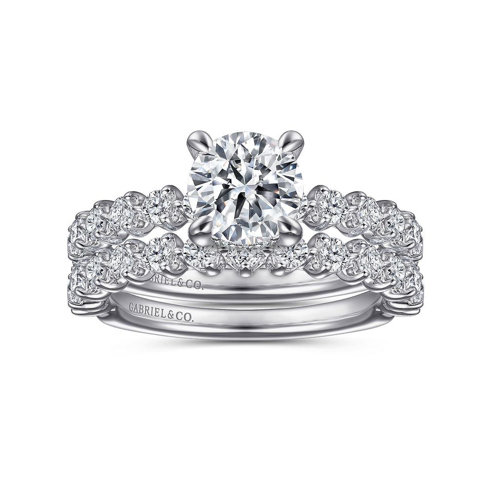 14K White Gold Diamond Matching Wedding Band