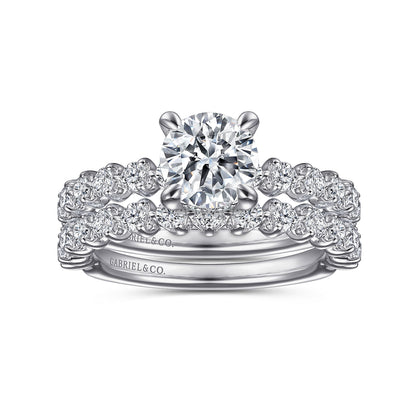 14K White Gold Diamond Matching Wedding Band