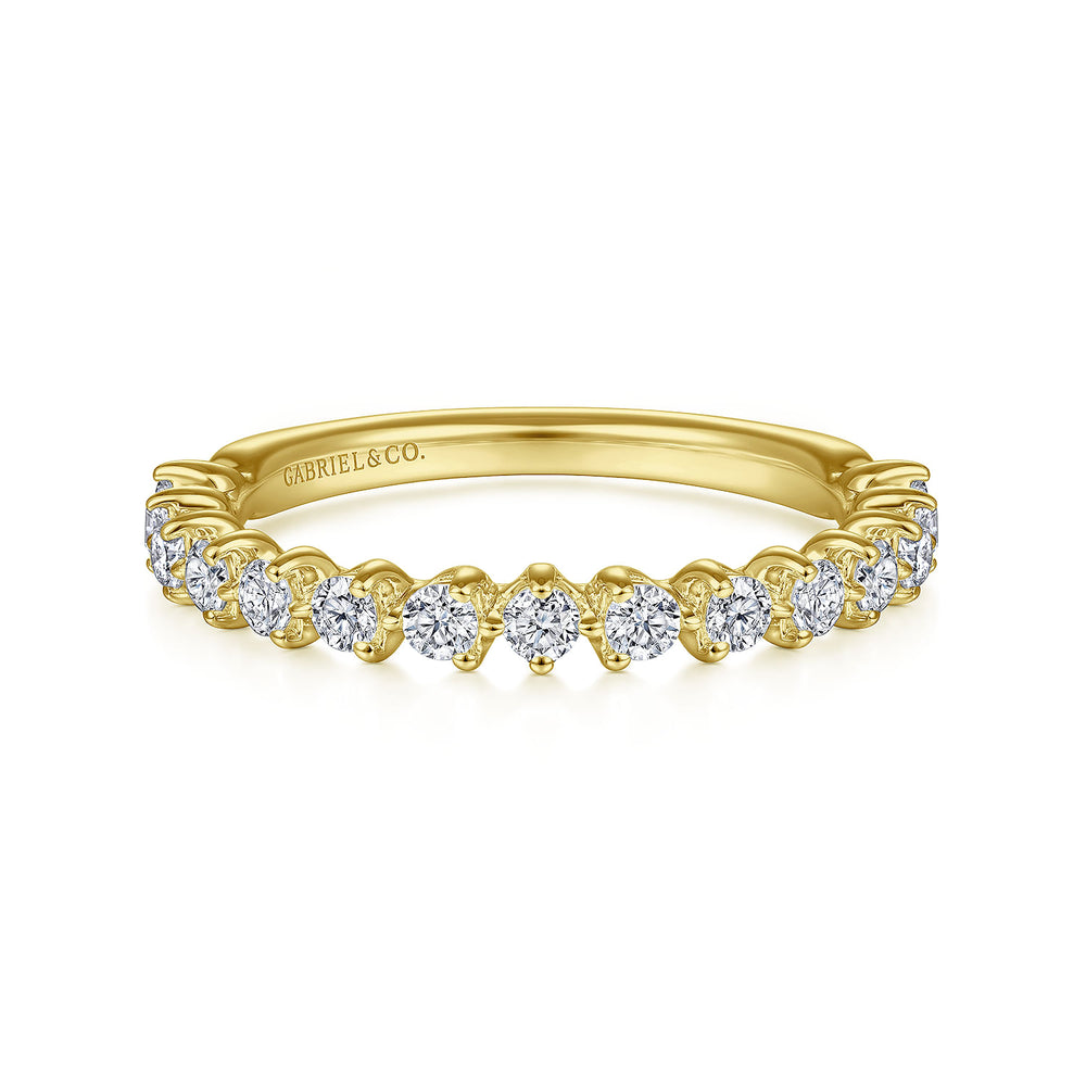14K Yellow Gold Diamond Matching Wedding Band