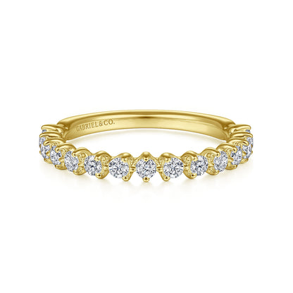 14K Yellow Gold Diamond Matching Wedding Band