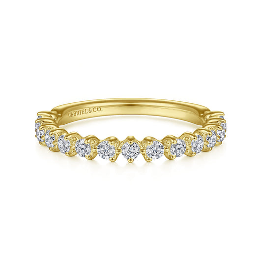 14K Yellow Gold Diamond Matching Wedding Band