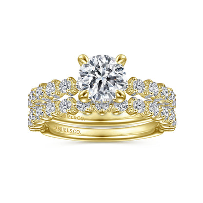 14K Yellow Gold Diamond Matching Wedding Band