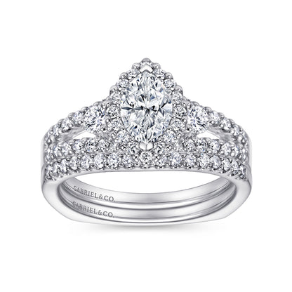 14K White Gold Diamond Matching Wedding Band