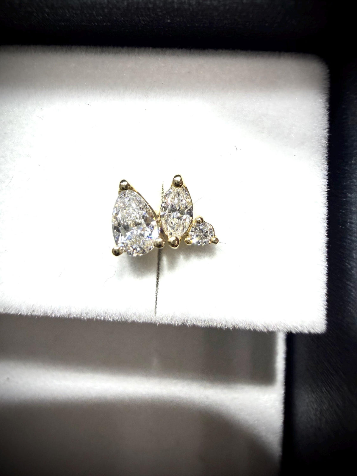 10K Lab Grown Diamond Cluster Earrings, 0.60 Carats tw.