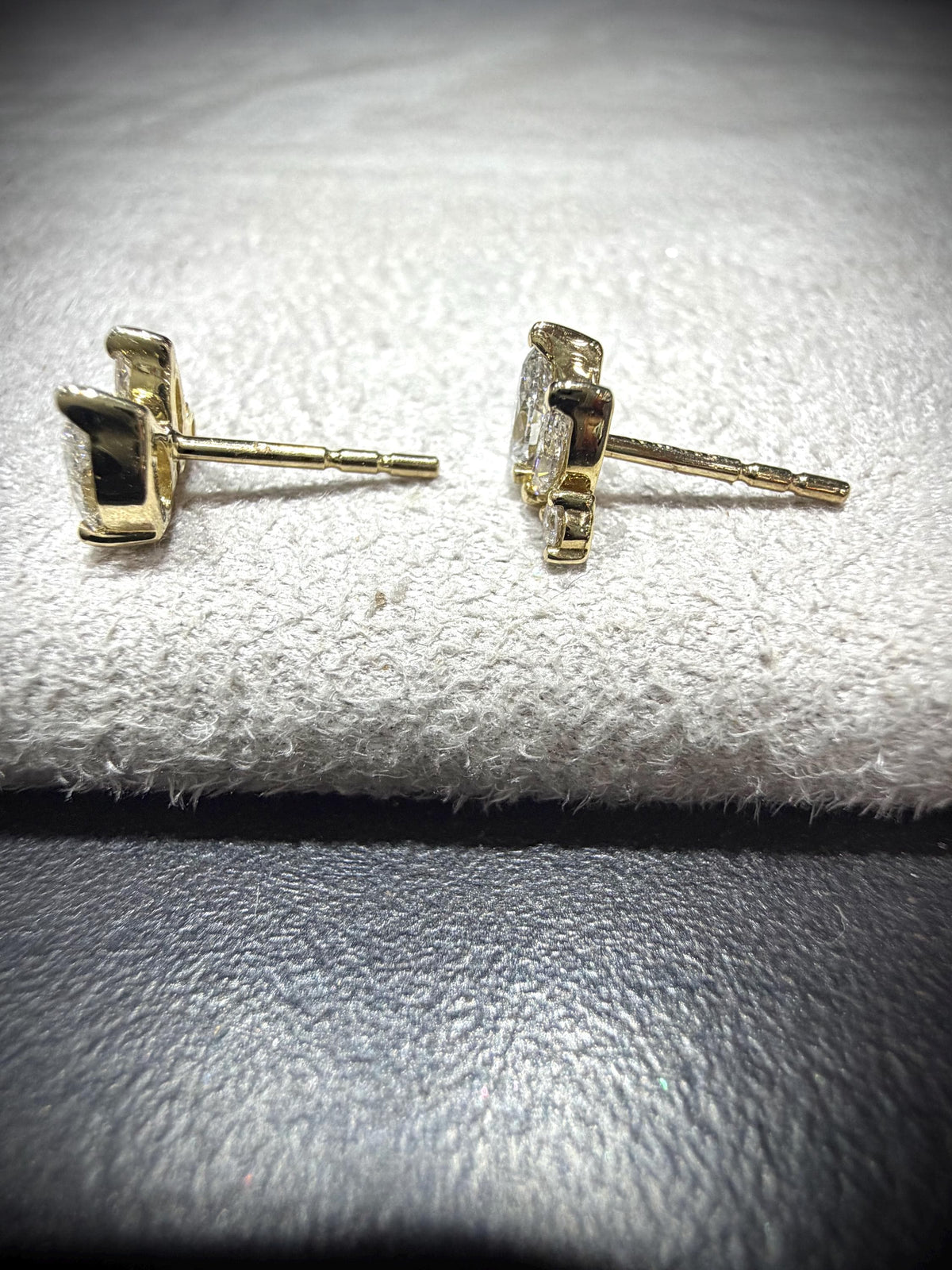 10K Lab Grown Diamond Cluster Earrings, 0.60 Carats tw.