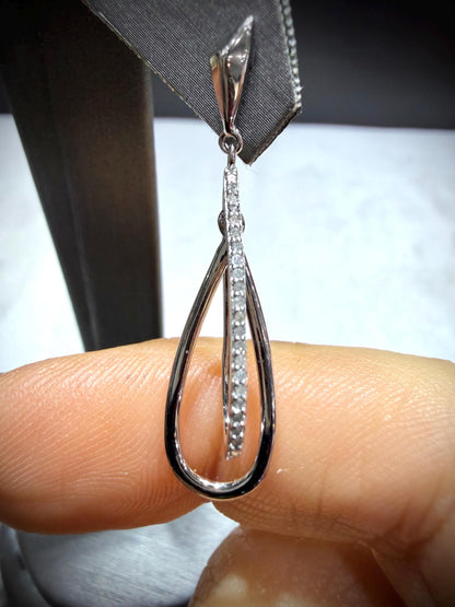 Diamond Dangle Earrings 0.10 ct tw. Sterling Silver