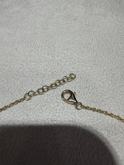 14K Natural Diamond Heart Bracelet 0.11 ct tw. adjustable 6”- 7”