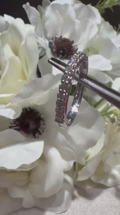 14K White Gold Diamond Wedding Band: Verragio Renaissance Style