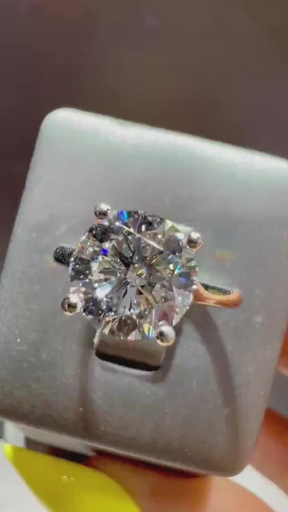 3 Carat Lab Grown Diamond Engagement Ring: 14K White Gold, IGI Certified
